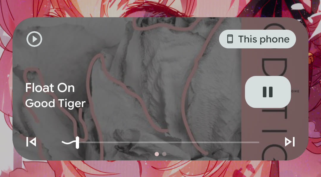 Tempo's lock screen widget